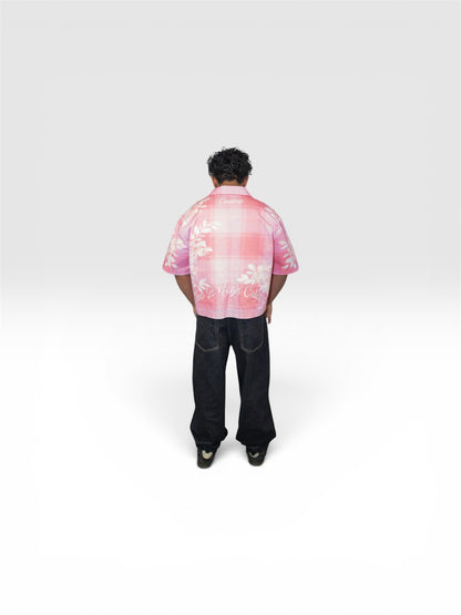 Boxy Oversized Flannel Shirt with Back Embroidery (Pre-Order)