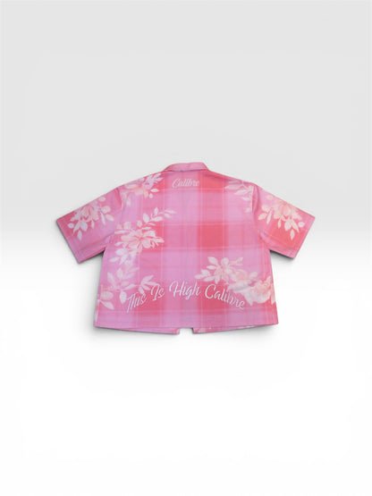 Boxy Oversized Flannel Shirt with Back Embroidery (Pre-Order)