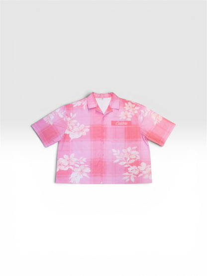 Boxy Oversized Flannel Shirt with Back Embroidery (Pre-Order)