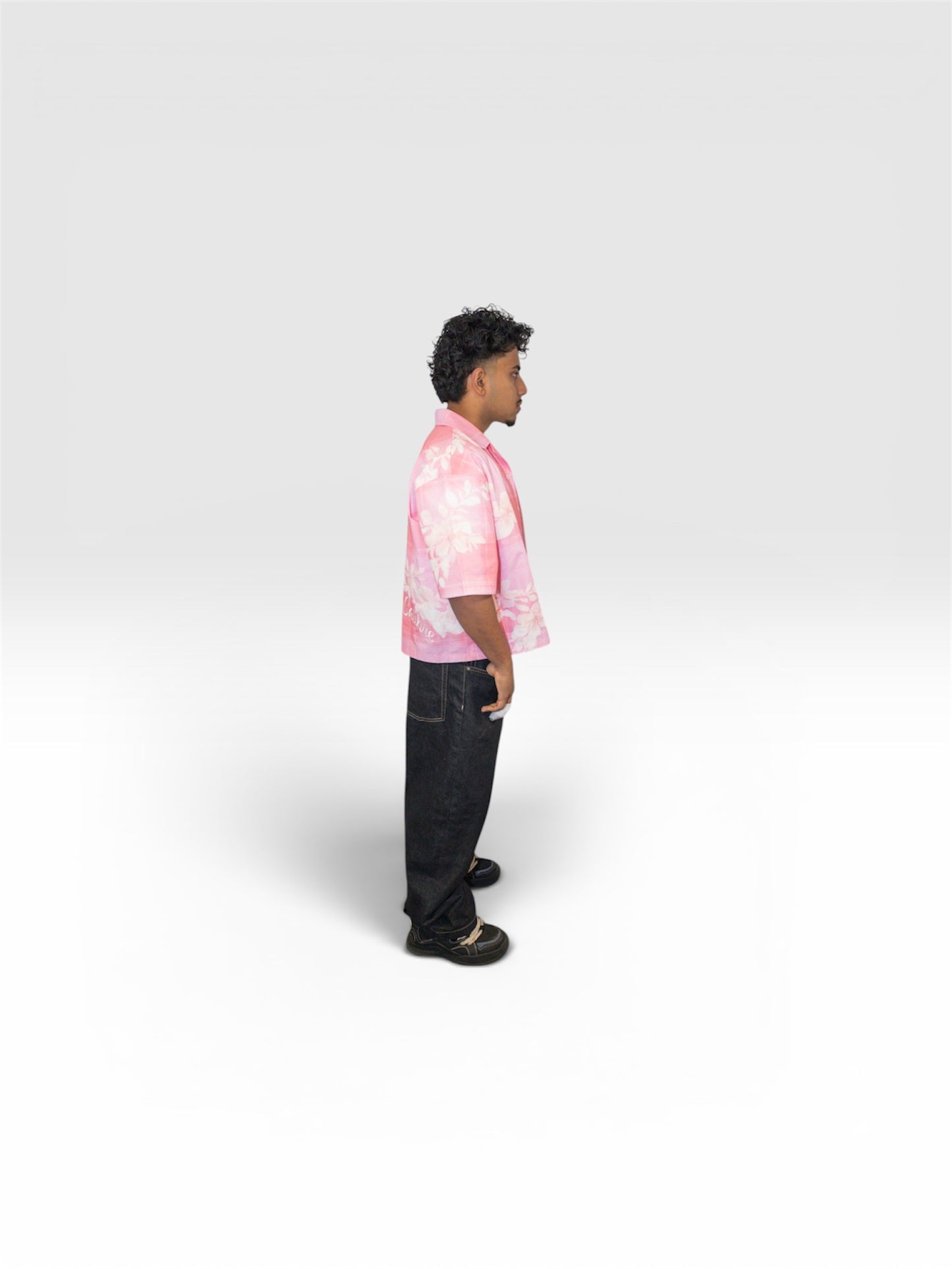 Boxy Oversized Flannel Shirt with Back Embroidery (Pre-Order)