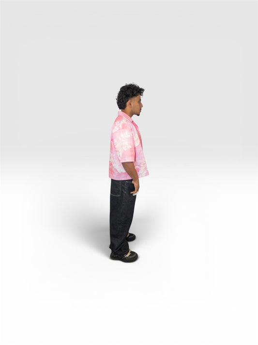 Boxy Oversized Flannel Shirt with Back Embroidery (Pre-Order)
